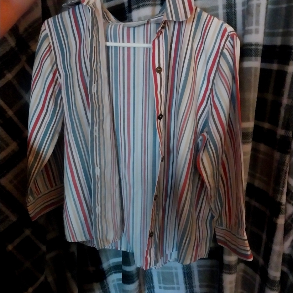 Alfred Dunner casual button up blouse